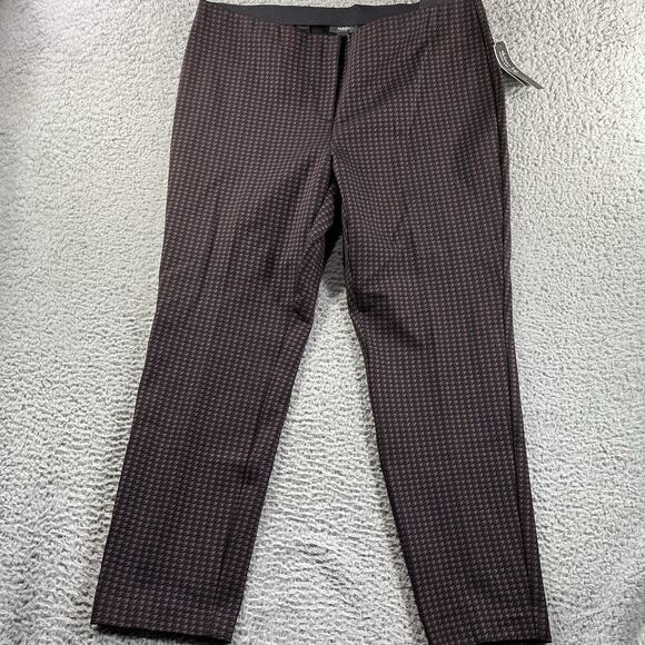 ALFANI PANTS WOMENS 18W PLUS RED BLACK SKINNY LEG COMFORT WAIST 40x29 NWT NEW - Picture 1 of 12